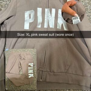 PINK Victoria's Secret Taupe Jumpsuit